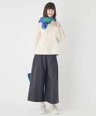 RLFCE85320 HIROKO BIS GRANDE(ヒロコ ビス グランデ) 【大きいサイズ】ボリュームスリーブドットジャカードニットトップ レッド