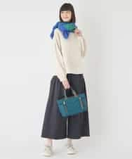 RLFCE85320 HIROKO BIS GRANDE(ヒロコ ビス グランデ) 【大きいサイズ】ボリュームスリーブドットジャカードニットトップ レッド