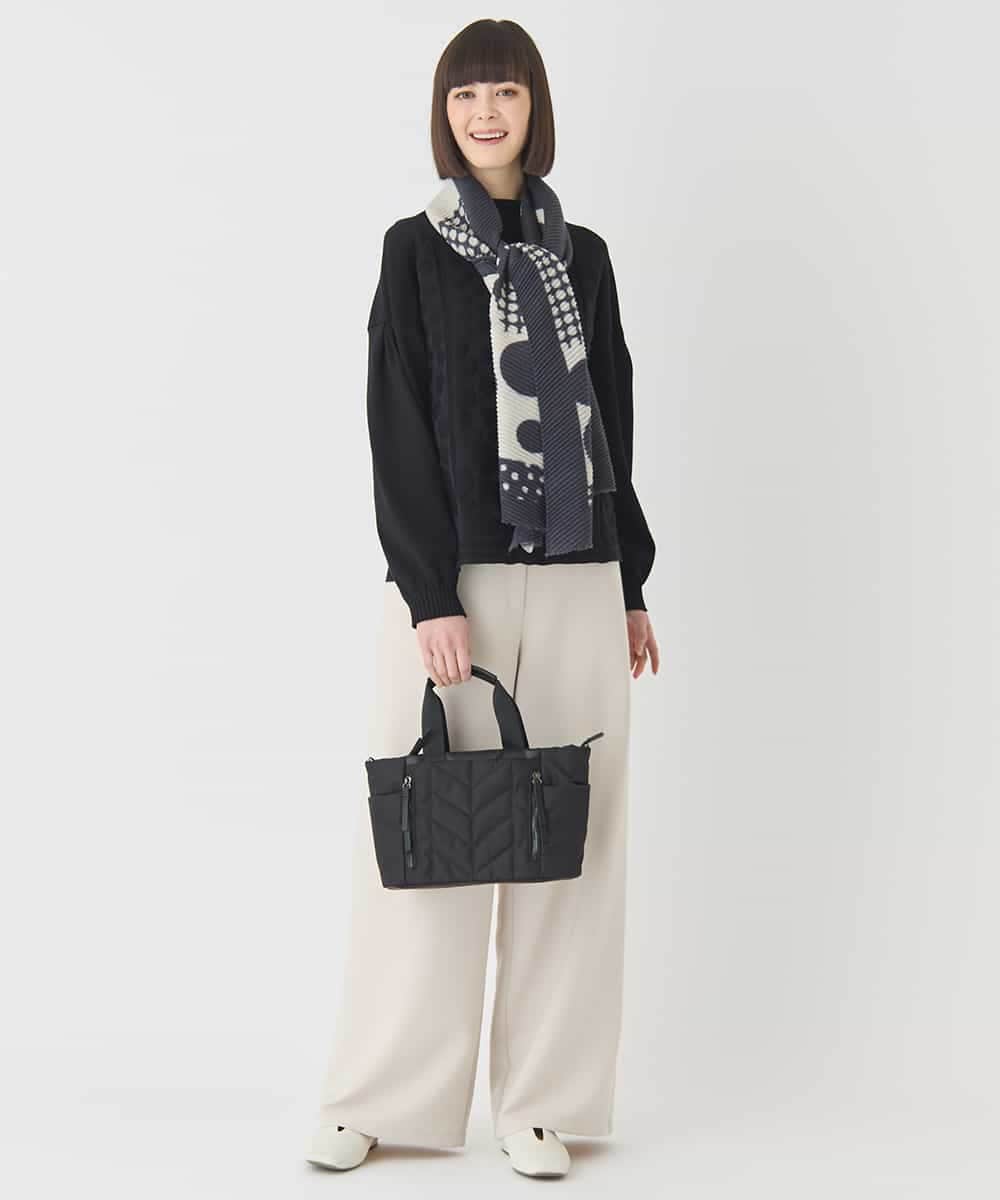 RLFCE85320 HIROKO BIS GRANDE(ヒロコ ビス グランデ) 【大きいサイズ】ボリュームスリーブドットジャカードニットトップ レッド