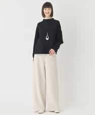 RLFCE85320 HIROKO BIS GRANDE(ヒロコ ビス グランデ) 【大きいサイズ】ボリュームスリーブドットジャカードニットトップ レッド