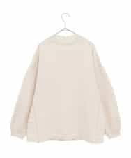 RLFCE85320 HIROKO BIS GRANDE(ヒロコ ビス グランデ) 【大きいサイズ】ボリュームスリーブドットジャカードニットトップ アイボリー