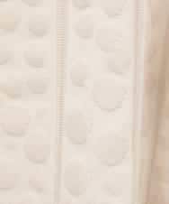 RLFCE85320 HIROKO BIS GRANDE(ヒロコ ビス グランデ) 【大きいサイズ】ボリュームスリーブドットジャカードニットトップ アイボリー