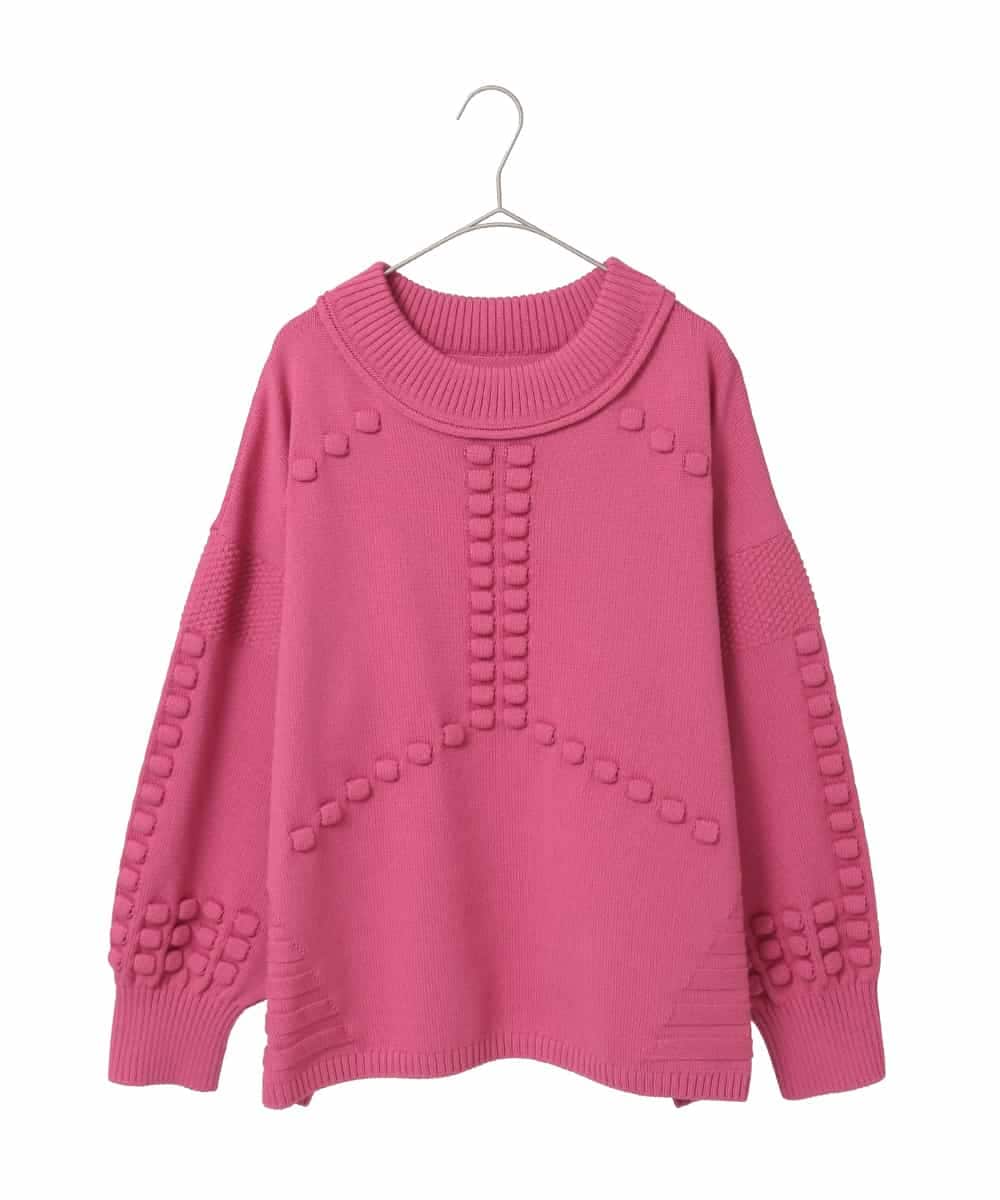 RLFCE86360 HIROKO BIS GRANDE 【大きいサイズ】バルキーニットデザインプルオーバー