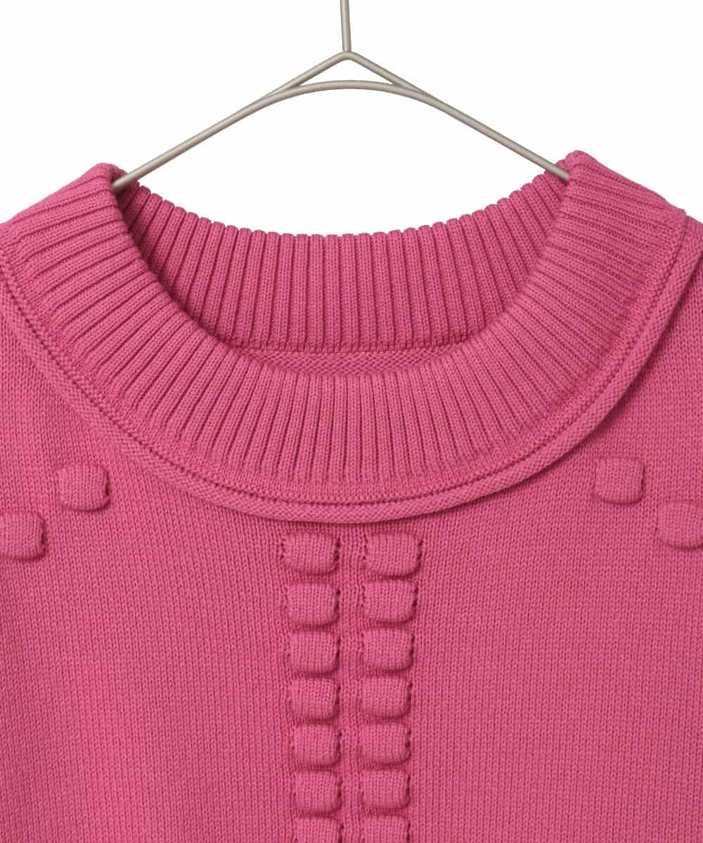 RLFCE86360 HIROKO BIS GRANDE(ヒロコ ビス グランデ) 【大きいサイズ】バルキーニットデザインプルオーバー ピンク
