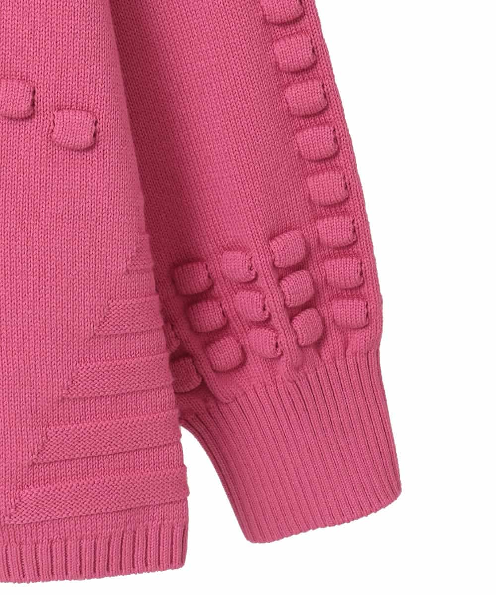 RLFCE86360 HIROKO BIS GRANDE(ヒロコ ビス グランデ) 【大きいサイズ】バルキーニットデザインプルオーバー ピンク