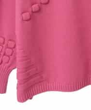 RLFCE86360 HIROKO BIS GRANDE(ヒロコ ビス グランデ) 【大きいサイズ】バルキーニットデザインプルオーバー ピンク