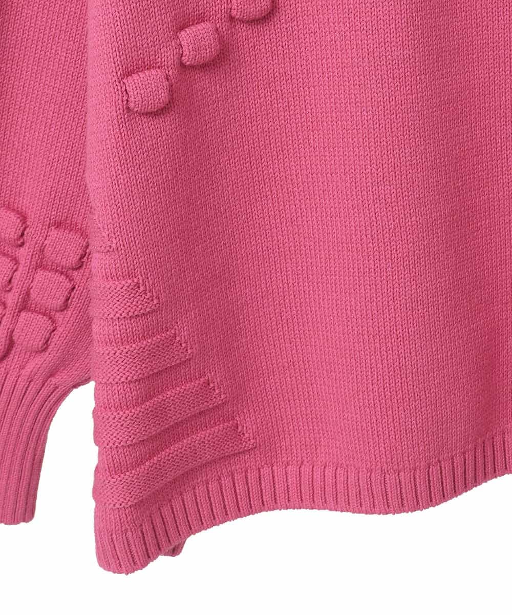 RLFCE86360 HIROKO BIS GRANDE(ヒロコ ビス グランデ) 【大きいサイズ】バルキーニットデザインプルオーバー ピンク