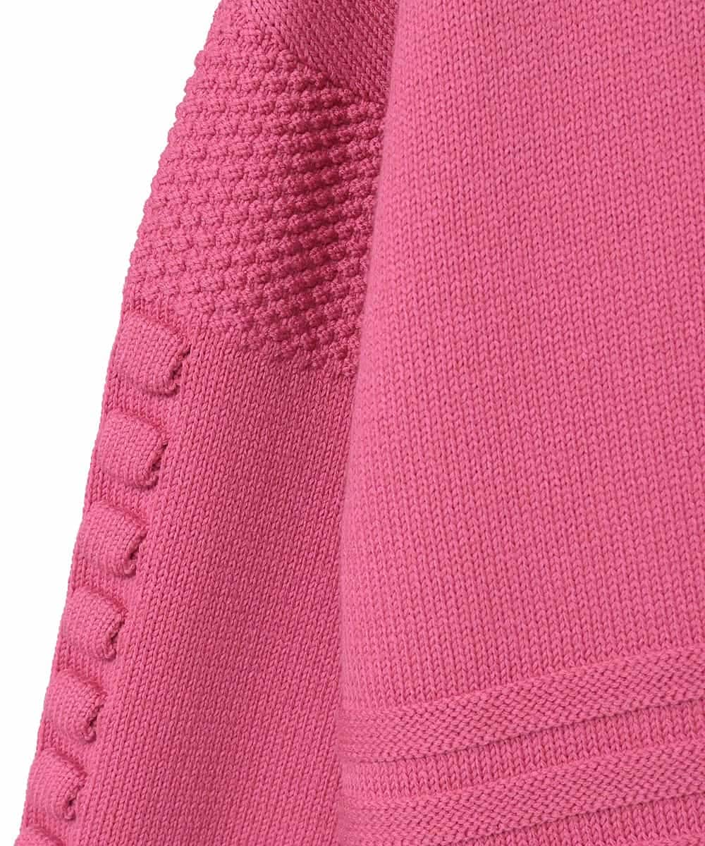 RLFCE86360 HIROKO BIS GRANDE(ヒロコ ビス グランデ) 【大きいサイズ】バルキーニットデザインプルオーバー ピンク