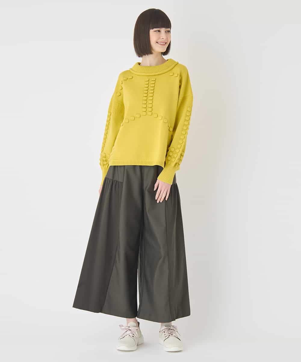 RLFCE86360 HIROKO BIS GRANDE(ヒロコ ビス グランデ) 【大きいサイズ】バルキーニットデザインプルオーバー ピンク