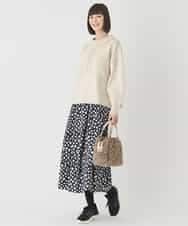 RLFCE86360 HIROKO BIS GRANDE(ヒロコ ビス グランデ) 【大きいサイズ】バルキーニットデザインプルオーバー ピンク