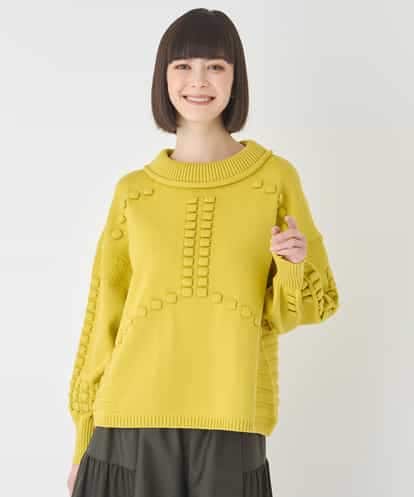RLFCE86360 HIROKO BIS GRANDE 【大きいサイズ】バルキーニットデザインプルオーバー
