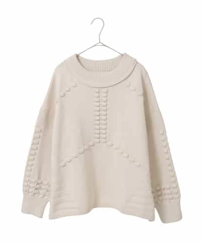 RLFCE86360 HIROKO BIS GRANDE 【大きいサイズ】バルキーニットデザインプルオーバー