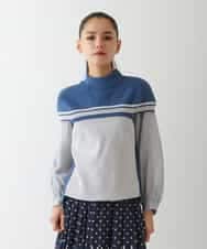 RLFDA11300 HIROKO BIS GRANDE(ヒロコ ビス グランデ) 【大きいサイズ】カラーブロッキングニットジレ ベージュ