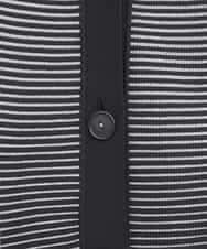 RLFDD01360 HIROKO BIS GRANDE(ヒロコ ビス グランデ) 【大きいサイズ】ボーダーミックスニットカーディガン ネイビー