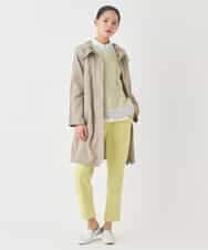 RLFDD02320 HIROKO BIS GRANDE(ヒロコ ビス グランデ) 【大きいサイズ】ボーダーミックスニットプルオーバー イエロー