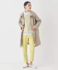 RLFDD02320 HIROKO BIS GRANDE(ヒロコ ビス グランデ) 【大きいサイズ】ボーダーミックスニットプルオーバー イエロー