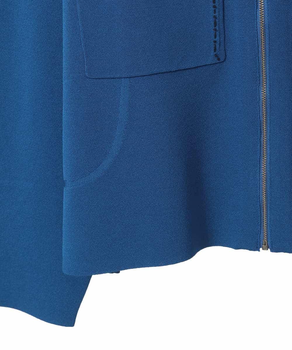 RLFED20360 HIROKO BIS GRANDE(ヒロコ ビス グランデ) ステッチアクセントミラノリブカーディガン ブルー