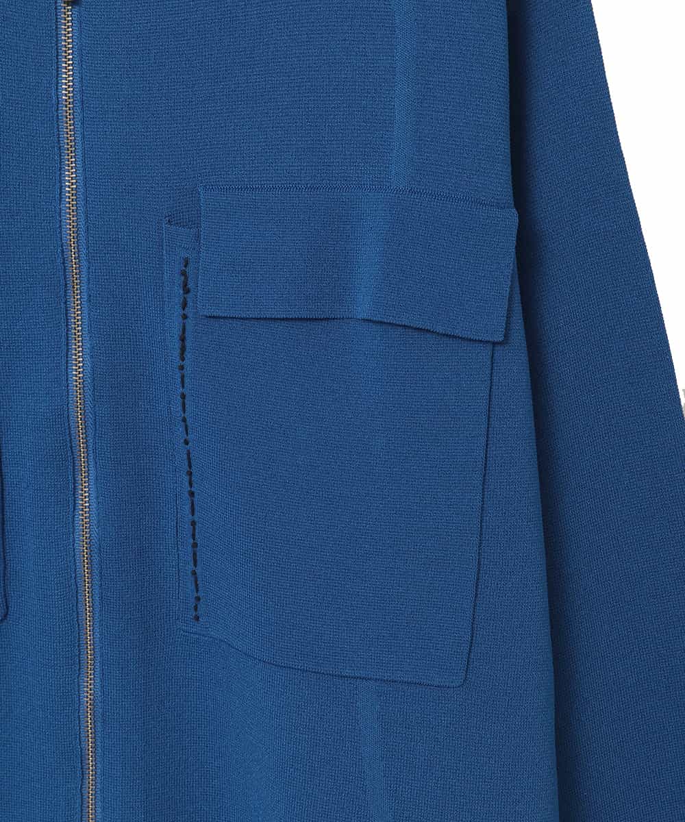 RLFED20360 HIROKO BIS GRANDE(ヒロコ ビス グランデ) ステッチアクセントミラノリブカーディガン ブルー