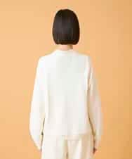 RLFED20360 HIROKO BIS GRANDE(ヒロコ ビス グランデ) 【大きいサイズ】ステッチアクセントミラノリブカーディガン ブルー