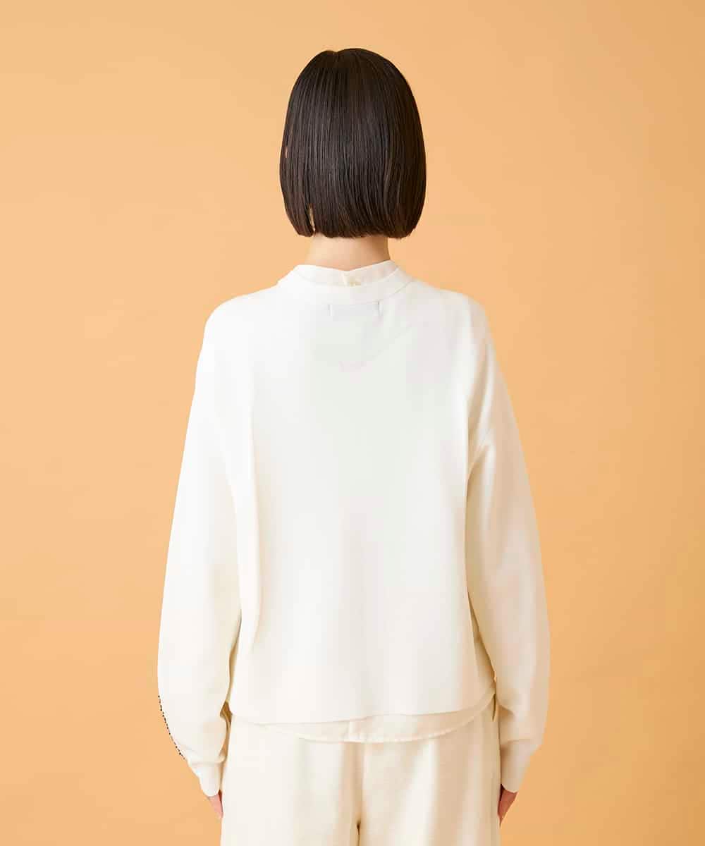 RLFED20360 HIROKO BIS GRANDE(ヒロコ ビス グランデ) 【大きいサイズ】ステッチアクセントミラノリブカーディガン ブルー