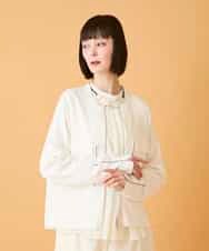 RLFED20360 HIROKO BIS GRANDE(ヒロコ ビス グランデ) 【大きいサイズ】ステッチアクセントミラノリブカーディガン ブルー