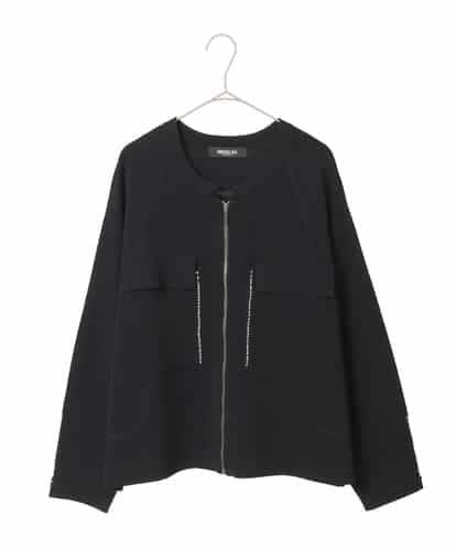 RLFED20360 HIROKO BIS GRANDE ステッチアクセントミラノリブカーディガン