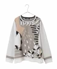 RLFED25320 HIROKO BIS GRANDE(ヒロコ ビス グランデ) アーティスティックジャガードニットプルオーバー ベージュ