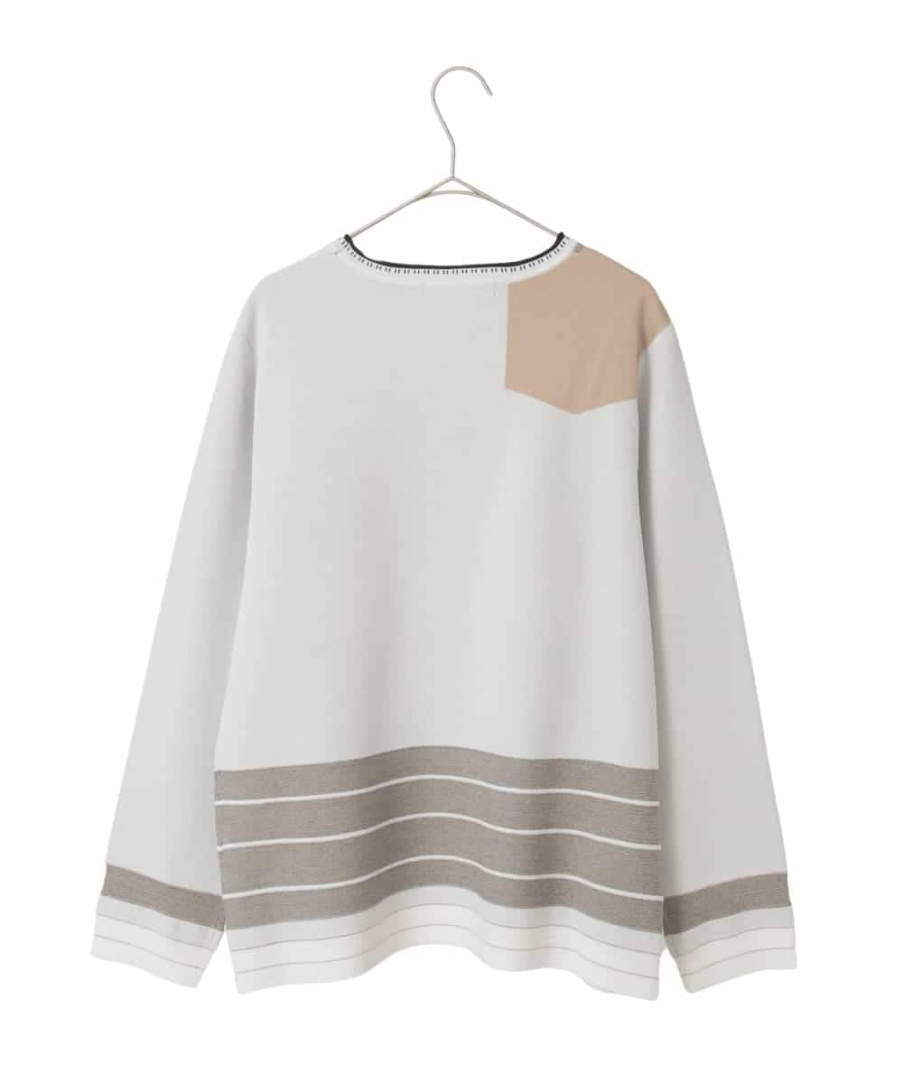 RLFED25320 HIROKO BIS GRANDE(ヒロコ ビス グランデ) アーティスティックジャガードニットプルオーバー ベージュ