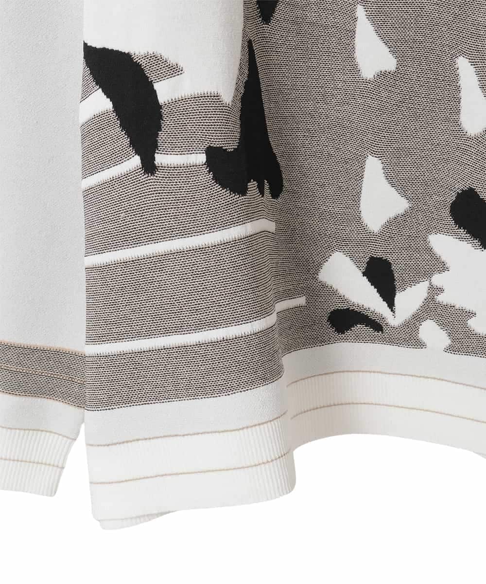 RLFED25320 HIROKO BIS GRANDE(ヒロコ ビス グランデ) アーティスティックジャガードニットプルオーバー ベージュ