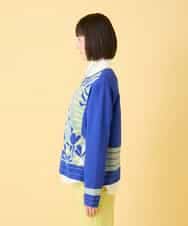 RLFED25320 HIROKO BIS GRANDE(ヒロコ ビス グランデ) 【大きいサイズ】アーティスティックジャガードニットプルオーバー /洗える ベージュ