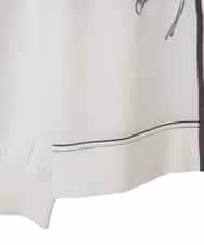 RLFED30420 HIROKO BIS GRANDE(ヒロコ ビス グランデ) 花刺繍ブロッキングデザインカーディガン ホワイト