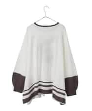 RLFED31390 HIROKO BIS GRANDE(ヒロコ ビス グランデ) 花刺繍フレーム配色デザインプルオーバー ホワイト