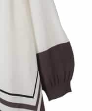 RLFED31390 HIROKO BIS GRANDE(ヒロコ ビス グランデ) 花刺繍フレーム配色デザインプルオーバー ホワイト