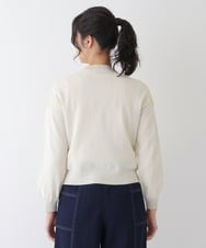 RLFES10320 HIROKO BIS GRANDE(ヒロコ ビス グランデ) 【洗える】アシンメトリーデザインニットカーディガン イエロー