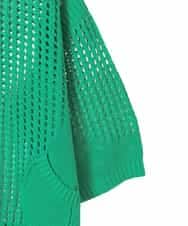 RLFFD41320 HIROKO BIS GRANDE(ヒロコ ビス グランデ) ざっくりメッシュニットプルオーバー グリーン