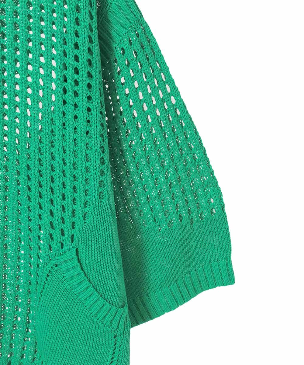 RLFFD41320 HIROKO BIS GRANDE(ヒロコ ビス グランデ) ざっくりメッシュニットプルオーバー グリーン
