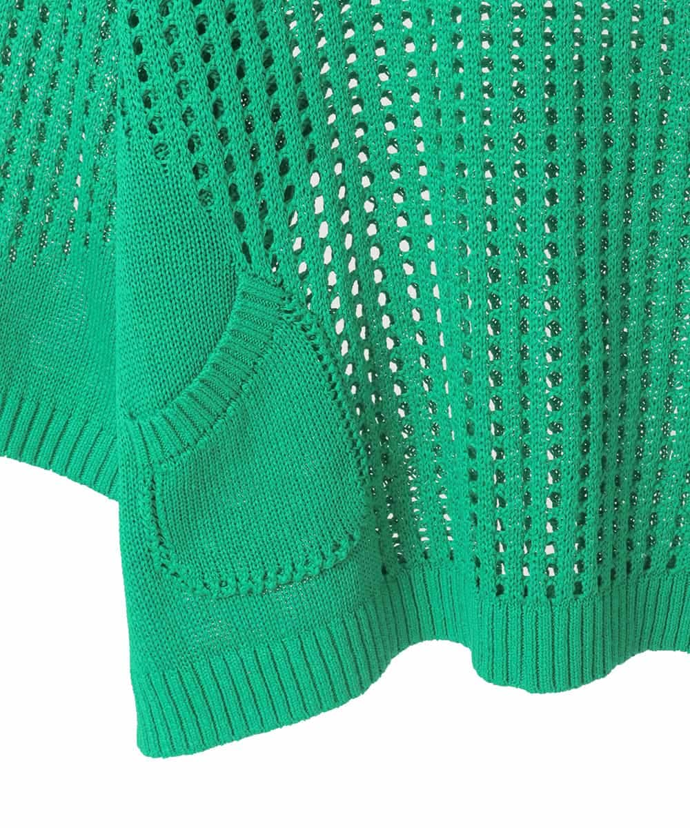 RLFFD41320 HIROKO BIS GRANDE(ヒロコ ビス グランデ) ざっくりメッシュニットプルオーバー グリーン