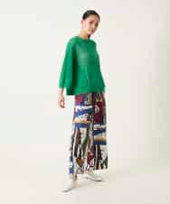 RLFFD41320 HIROKO BIS GRANDE(ヒロコ ビス グランデ) ざっくりメッシュニットプルオーバー グリーン