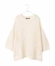 RLFFD41320 HIROKO BIS GRANDE(ヒロコ ビス グランデ) ざっくりメッシュニットプルオーバー アイボリー