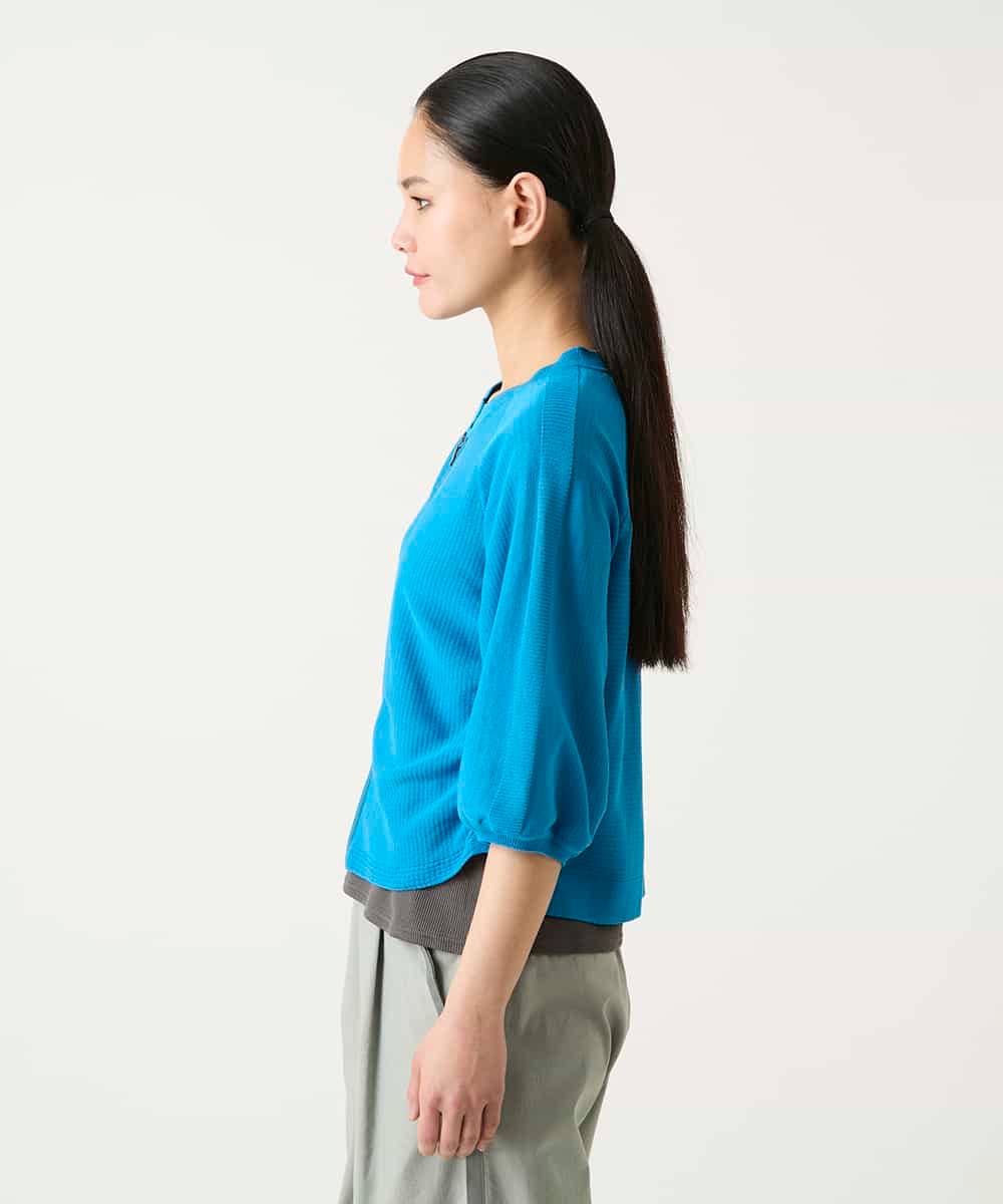 RLFFD48330 HIROKO BIS GRANDE(ヒロコ ビス グランデ) リブポイントコンパクトニットカーディガン ライトブルー