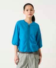 RLFFD48330 HIROKO BIS GRANDE(ヒロコ ビス グランデ) リブポイントコンパクトニットカーディガン ライトブルー