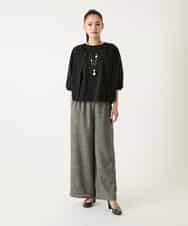 RLFFD48330 HIROKO BIS GRANDE(ヒロコ ビス グランデ) リブポイントコンパクトニットカーディガン ライトブルー