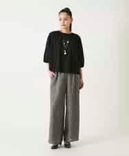 RLFFD48330 HIROKO BIS GRANDE(ヒロコ ビス グランデ) リブポイントコンパクトニットカーディガン ライトブルー