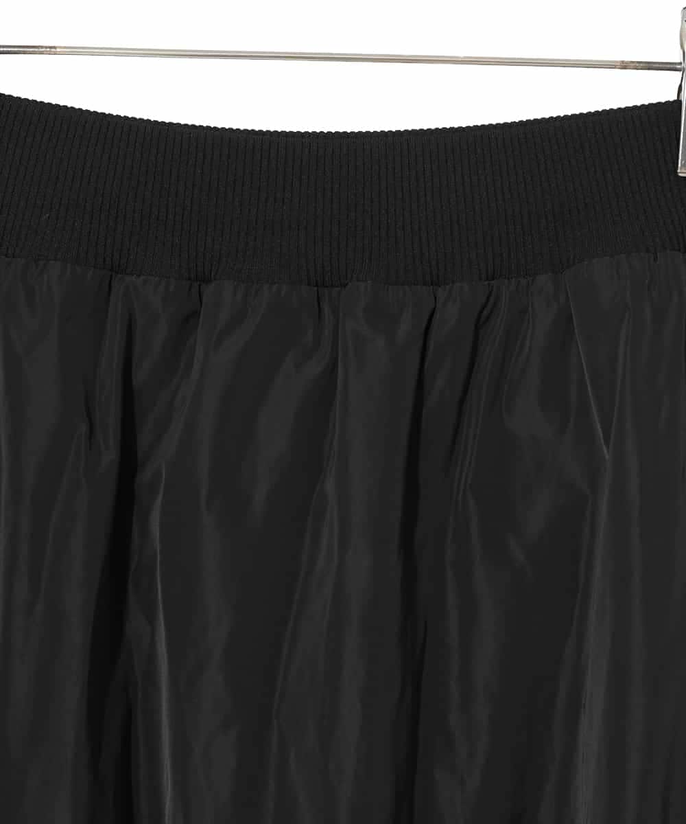 RLGAD32420 HIROKO BIS GRANDE(ヒロコ ビス グランデ) 【大きいサイズ】異素材ジョイントニットスカート ブラック