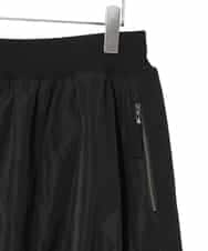 RLGAD32420 HIROKO BIS GRANDE(ヒロコ ビス グランデ) 【大きいサイズ】異素材ジョイントニットスカート ブラック