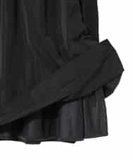 RLGAD32420 HIROKO BIS GRANDE(ヒロコ ビス グランデ) 【大きいサイズ】異素材ジョイントニットスカート ブラック