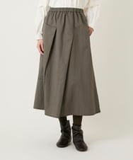 RLHAD28280 HIROKO BIS GRANDE(ヒロコ ビス グランデ) 【大きいサイズ】ステッチデザインフレアスカート /洗える ブラック