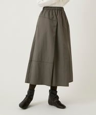 RLHAD28280 HIROKO BIS GRANDE(ヒロコ ビス グランデ) 【大きいサイズ】ステッチデザインフレアスカート /洗える ブラック