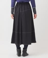 RLHAD28280 HIROKO BIS GRANDE(ヒロコ ビス グランデ) 【大きいサイズ】ステッチデザインフレアスカート /洗える ブラック