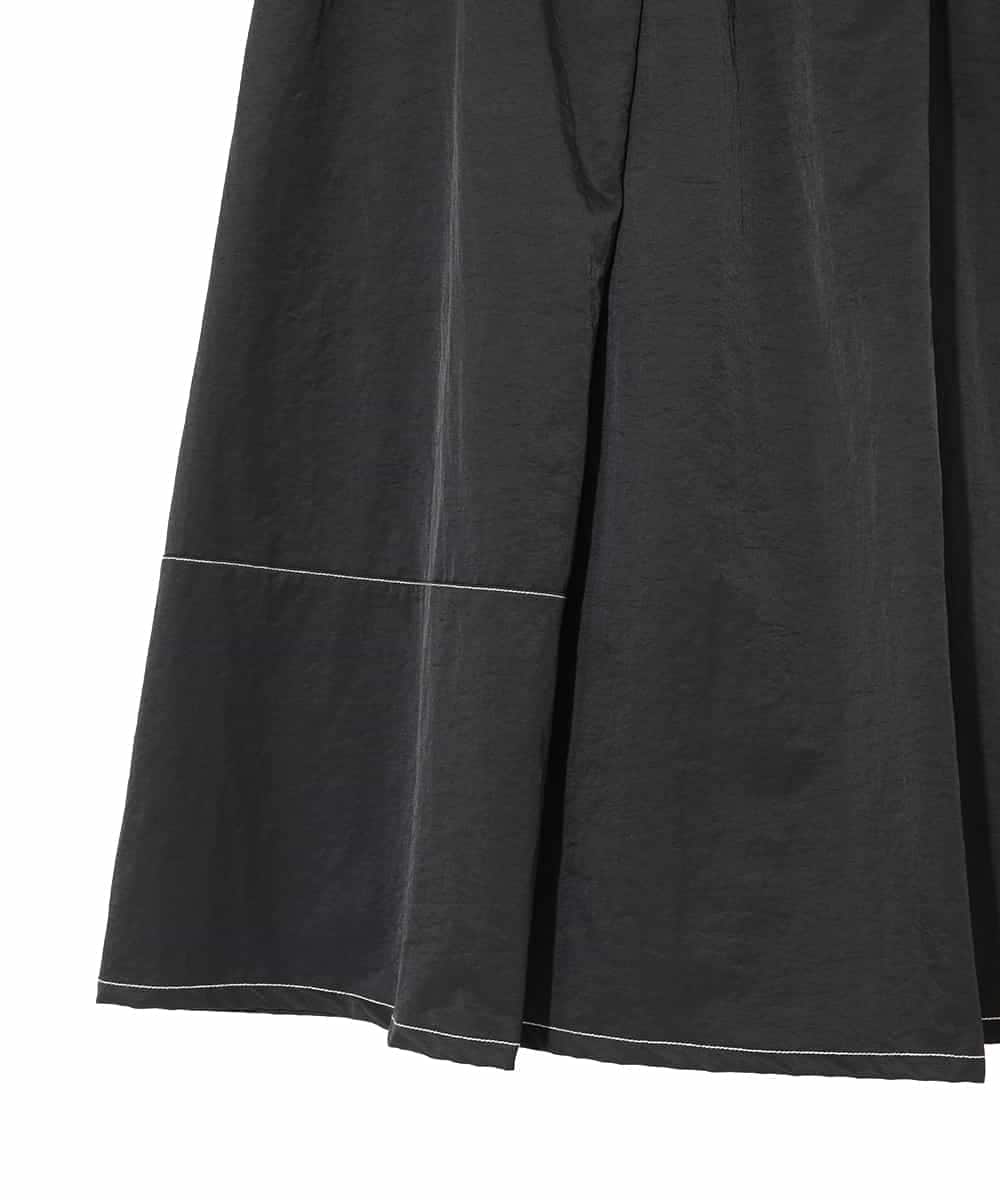 RLHAD28280 HIROKO BIS GRANDE(ヒロコ ビス グランデ) 【大きいサイズ】ステッチデザインフレアスカート /洗える ブラック